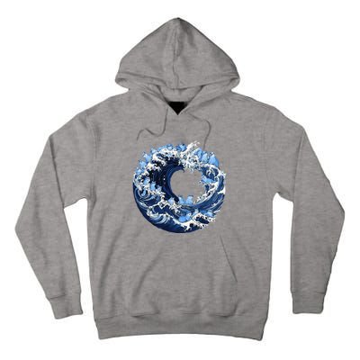 Cute Wave Of Blue Cats For Kamala Tall Hoodie