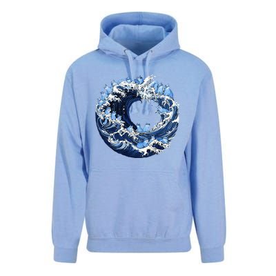 Cute Wave Of Blue Cats For Kamala Unisex Surf Hoodie