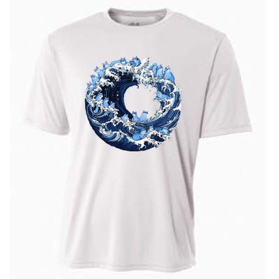 Cute Wave Of Blue Cats For Kamala Cooling Performance Crew T-Shirt