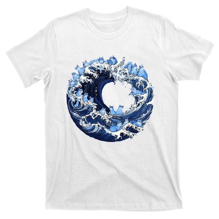 Cute Wave Of Blue Cats For Kamala T-Shirt