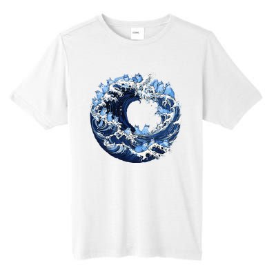 Cute Wave Of Blue Cats For Kamala Tall Fusion ChromaSoft Performance T-Shirt