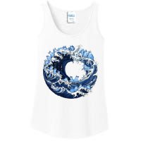 Cute Wave Of Blue Cats For Kamala Ladies Essential Tank