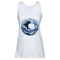 Cute Wave Of Blue Cats For Kamala Ladies Essential Flowy Tank