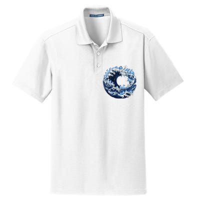 Cute Wave Of Blue Cats For Kamala Dry Zone Grid Polo