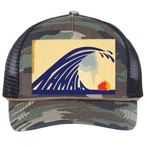 Cute Wave Of Blue Wave Kamala For Kamala Funny Trump Retro Rope Trucker Hat Cap