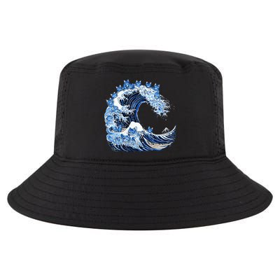 Cute Wave Of Blue Cats For Kamala Cool Comfort Performance Bucket Hat