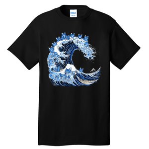 Cute Wave Of Blue Cats For Kamala Tall T-Shirt