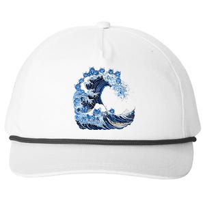 Cute Wave Of Blue Cats For Kamala Snapback Five-Panel Rope Hat