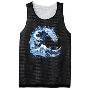 Cute Wave Of Blue Cats For Kamala Mesh Reversible Basketball Jersey Tank