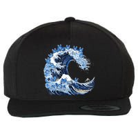 Cute Wave Of Blue Cats For Kamala Wool Snapback Cap