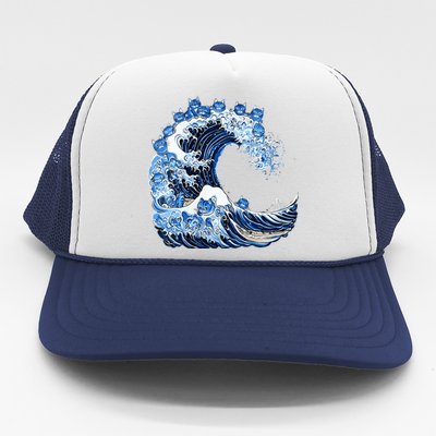 Cute Wave Of Blue Cats For Kamala Trucker Hat