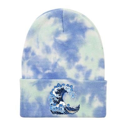 Cute Wave Of Blue Cats For Kamala Tie Dye 12in Knit Beanie