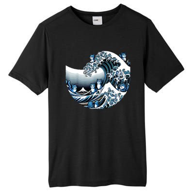 Cute Wave Of Blue Cats For Kamala Funny Tall Fusion ChromaSoft Performance T-Shirt