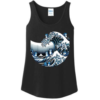 Cute Wave Of Blue Cats For Kamala Funny Ladies Essential Tank