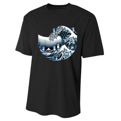 Cute Wave Of Blue Cats For Kamala Funny Performance Sprint T-Shirt