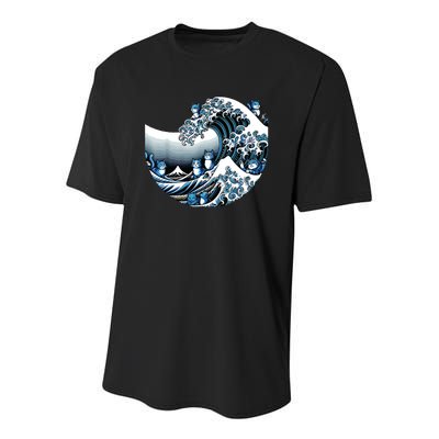 Cute Wave Of Blue Cats For Kamala Funny Youth Performance Sprint T-Shirt