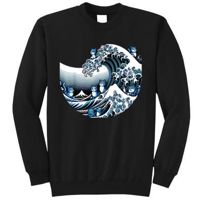 Cute Wave Of Blue Cats For Kamala Funny Tall Sweatshirt