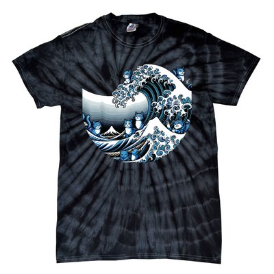 Cute Wave Of Blue Cats For Kamala Funny Tie-Dye T-Shirt