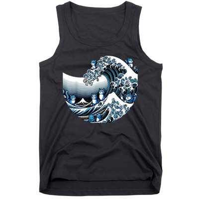 Cute Wave Of Blue Cats For Kamala Funny Tank Top