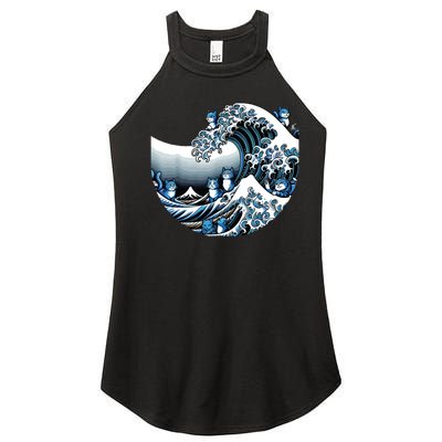 Cute Wave Of Blue Cats For Kamala Funny Women’s Perfect Tri Rocker Tank