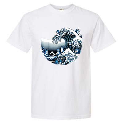 Cute Wave Of Blue Cats For Kamala Funny Garment-Dyed Heavyweight T-Shirt