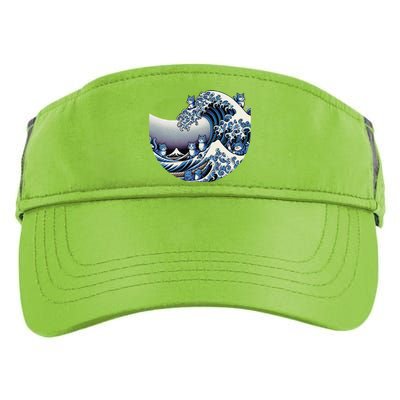 Cute Wave Of Blue Cats For Kamala Funny Gift Adult Drive Performance Visor