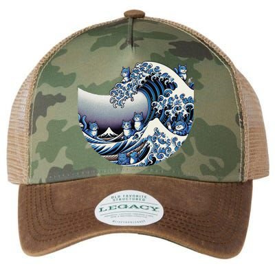 Cute Wave Of Blue Cats For Kamala Funny Gift Legacy Tie Dye Trucker Hat