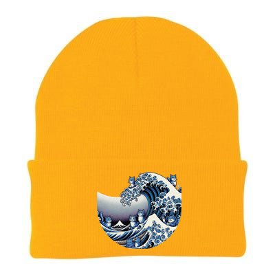 Cute Wave Of Blue Cats For Kamala Funny Gift Knit Cap Winter Beanie