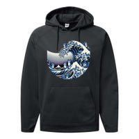 Cute Wave Of Blue Cats For Kamala Funny Gift Performance Fleece Hoodie