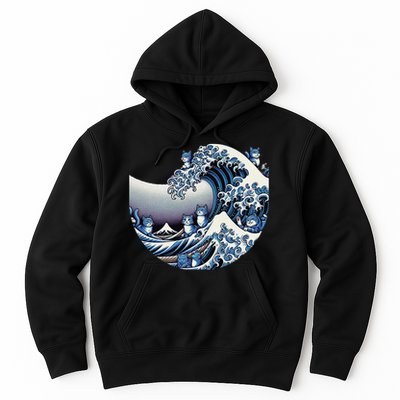 Cute Wave Of Blue Cats For Kamala Funny Gift Hoodie