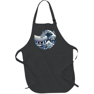 Cute Wave Of Blue Cats For Kamala Funny Gift Full-Length Apron With Pockets