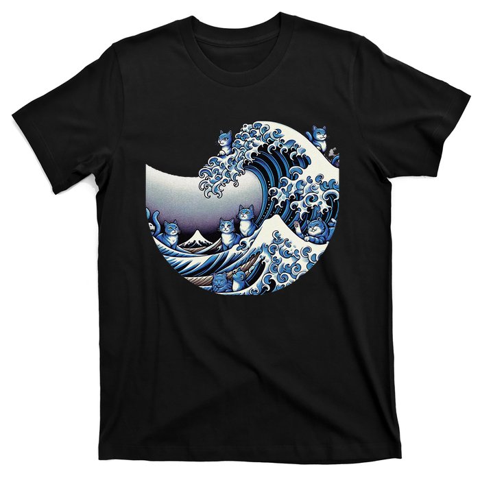 Cute Wave Of Blue Cats For Kamala Funny Gift T-Shirt