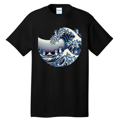 Cute Wave Of Blue Cats For Kamala Funny Gift Tall T-Shirt