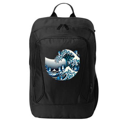 Cute Wave Of Blue Cats For Kamala Funny City Backpack