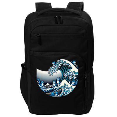 Cute Wave Of Blue Cats For Kamala Funny Impact Tech Backpack