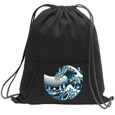 Cute Wave Of Blue Cats For Kamala Funny Sweatshirt Cinch Pack Bag