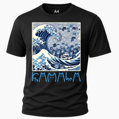 Cute Wave Of Blue Cats For Kamala Cooling Performance Crew T-Shirt