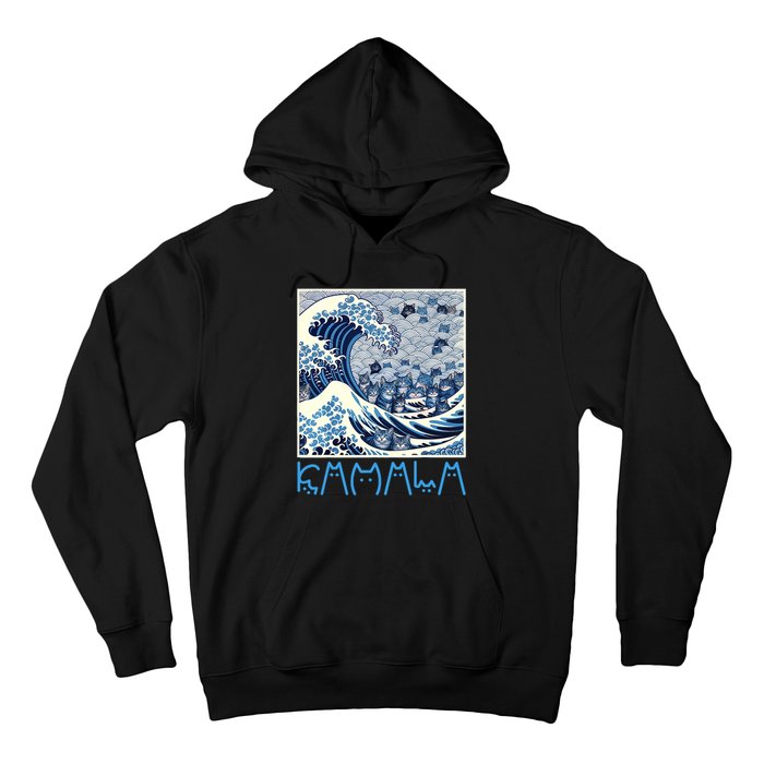 Cute Wave Of Blue Cats For Kamala Hoodie