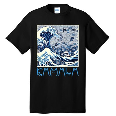 Cute Wave Of Blue Cats For Kamala Tall T-Shirt