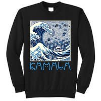 Cute Wave Of Blue Cats For Kamala Tall Sweatshirt