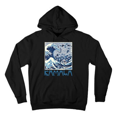 Cute Wave Of Blue Cats For Kamala Tall Hoodie