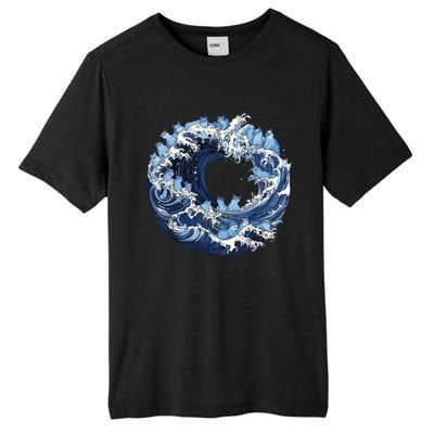 Cute Wave Of Blue Cats For Kamala Tall Fusion ChromaSoft Performance T-Shirt