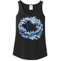 Cute Wave Of Blue Cats For Kamala Ladies Essential Tank