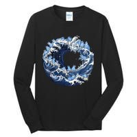 Cute Wave Of Blue Cats For Kamala Tall Long Sleeve T-Shirt