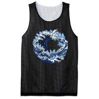 Cute Wave Of Blue Cats For Kamala Mesh Reversible Basketball Jersey Tank