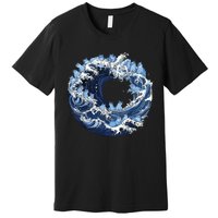 Cute Wave Of Blue Cats For Kamala Premium T-Shirt