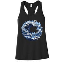 Cute Wave Of Blue Cats For Kamala Women's Racerback Tank