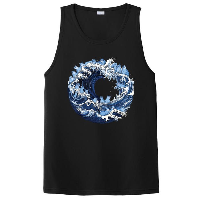 Cute Wave Of Blue Cats For Kamala PosiCharge Competitor Tank