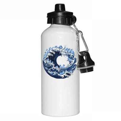 Cute Wave Of Blue Cats For Kamala Aluminum Water Bottle