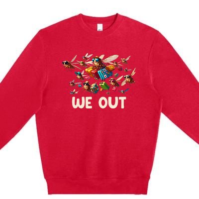 Cicada We Out Cicada Entomology Insects Premium Crewneck Sweatshirt